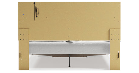 Altyra White King Upholstered Storage Platform Bed from Ashley - Luna Furniture