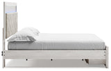 Altyra White King Upholstered Storage Bed with Nightstand from Ashley - Luna Furniture
