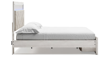 Altyra White King Upholstered Storage Platform Bed from Ashley - Luna Furniture