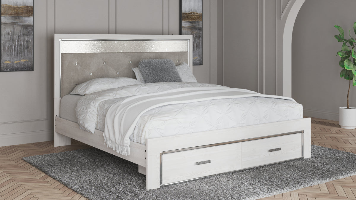 Altyra White King Storage Bed, Dresser and Nightstand from Ashley Furniture - Luna Furniture