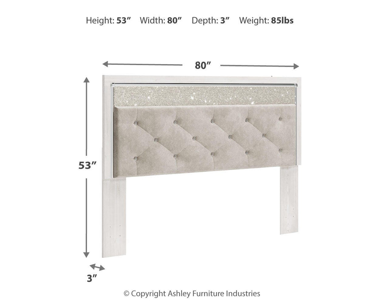 Altyra White King/California King Upholstered Panel Headboard from Ashley Furniture - Luna Furniture