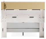 Altyra Queen Panel Bookcase Bed with Mirrored Dresser and Chest in White from Ashley - Luna Furniture
