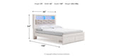 Altyra White Queen Panel Storage Bed, Dresser, Mirror and 2 Nightstands from Ashley Furniture - Luna Furniture
