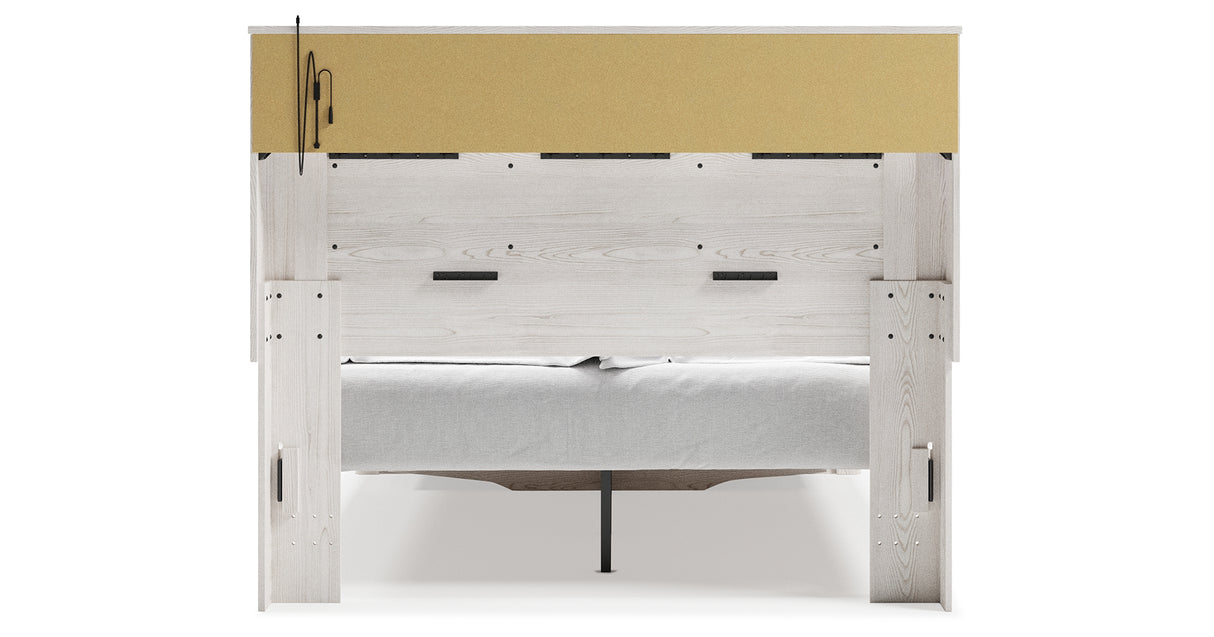 Altyra White Queen Panel Storage Bed, Dresser, Mirror and 2 Nightstands from Ashley Furniture - Luna Furniture