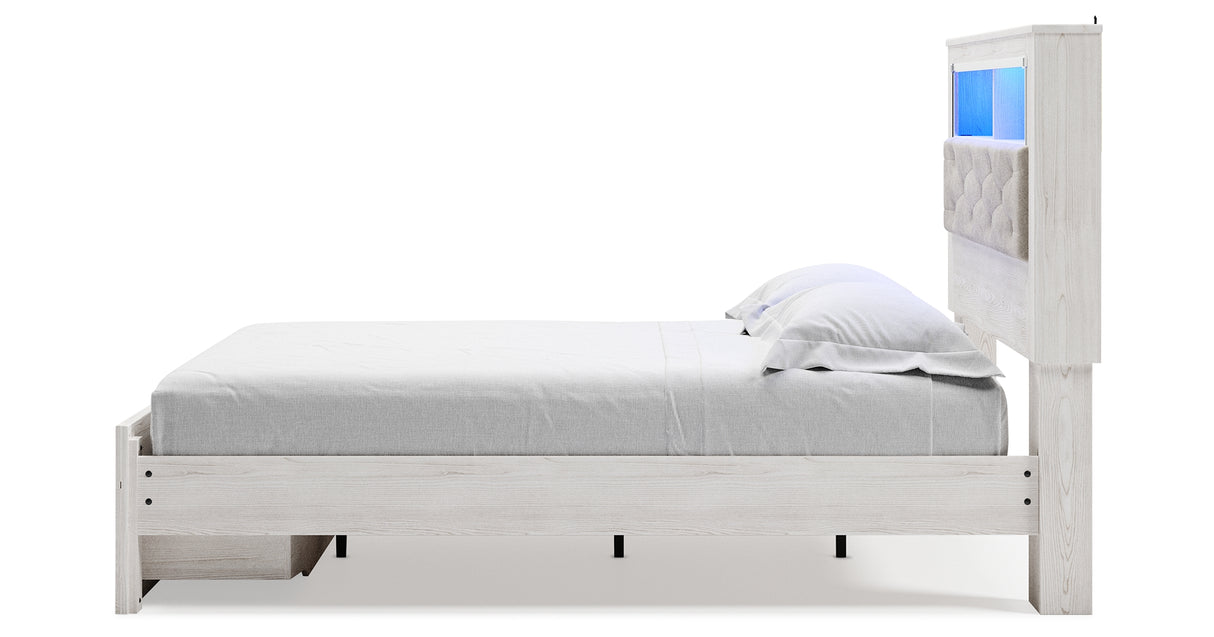 Altyra White Queen Panel Storage Bed, Dresser, Mirror and 2 Nightstands from Ashley Furniture - Luna Furniture