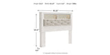 Altyra White Queen Upholstered Panel Bookcase Headboard from Ashley Furniture - Luna Furniture