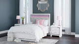 Altyra White Upholstered LED Youth Panel Bedroom Set from Ashley - Luna Furniture