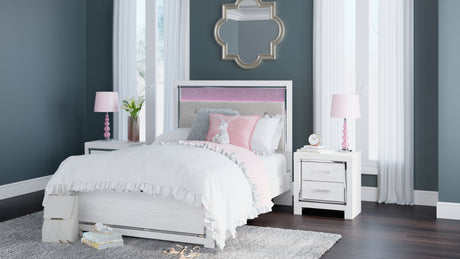 Altyra White Upholstered LED Youth Panel Bedroom Set from Ashley - Luna Furniture