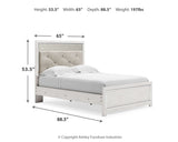 Altyra White Full Upholstered Panel Bed from Ashley - Luna Furniture