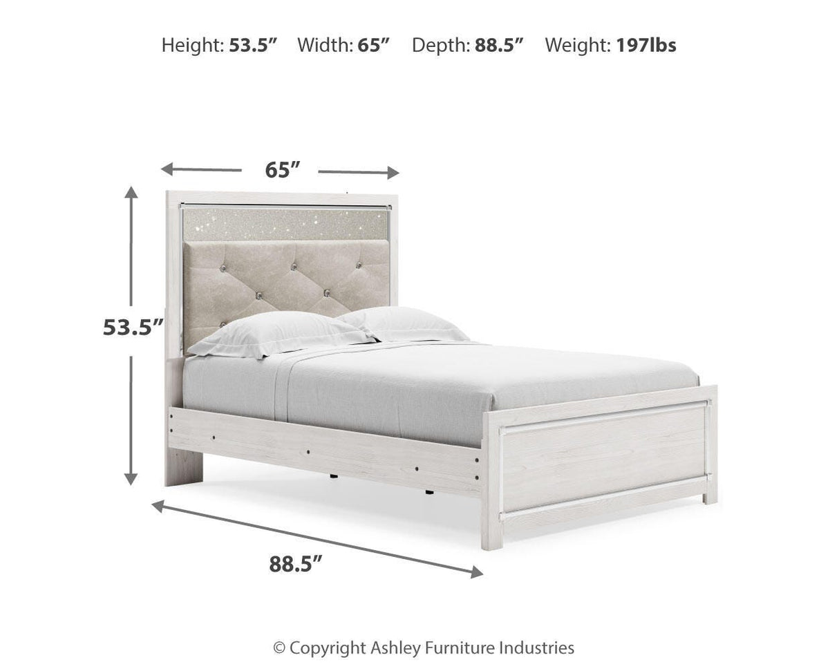 Altyra White Full Upholstered Panel Bed from Ashley Furniture - Luna Furniture