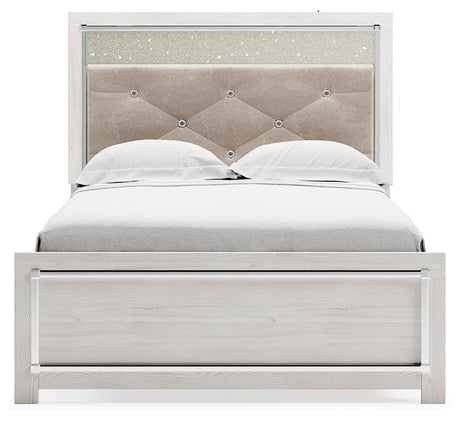 Altyra White Full Upholstered Panel Bed from Ashley Furniture - Luna Furniture