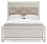 Altyra White Full Upholstered Panel Bed from Ashley - Luna Furniture