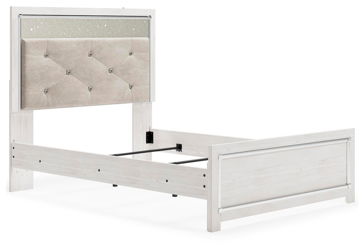 Altyra White Full Upholstered Panel Bed from Ashley Furniture - Luna Furniture
