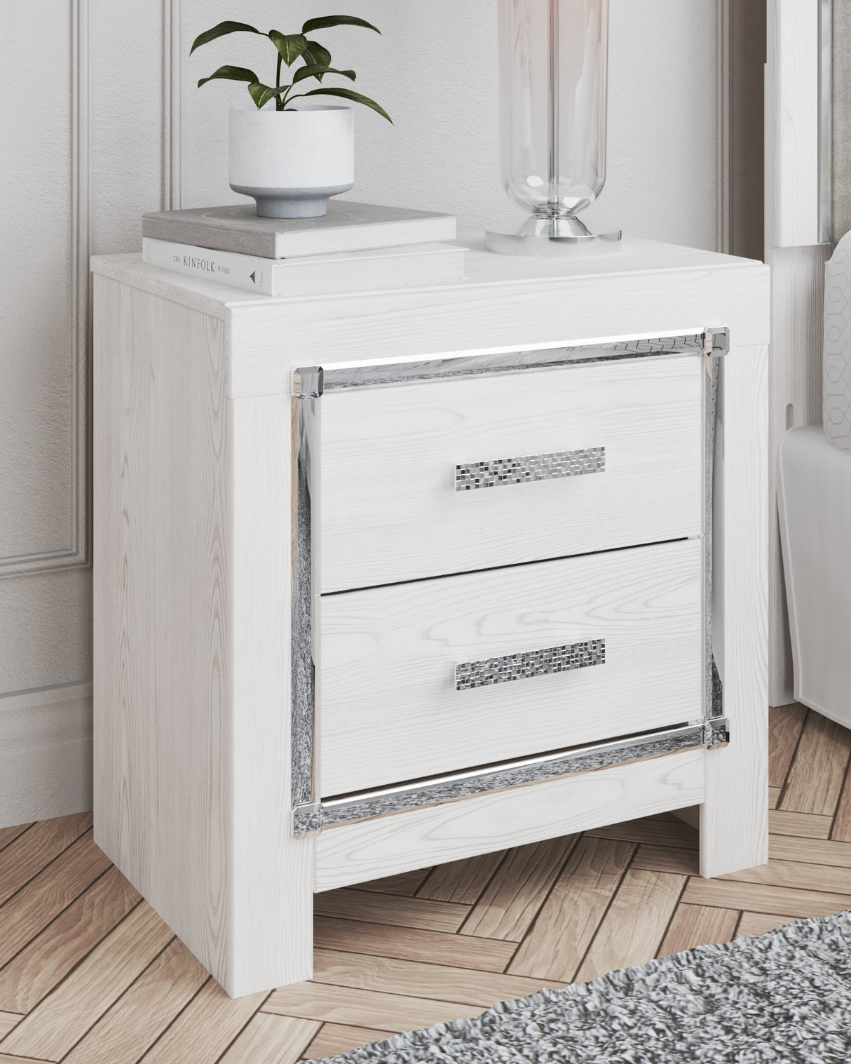 Altyra White Queen Storage Bed, Dresser, Mirror, Chest and Nightstand from Ashley - Luna Furniture