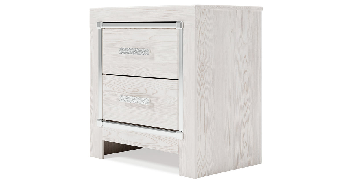 Altyra Twin Upholstered Panel Bed and 2 Nightstands from Ashley - Luna Furniture
