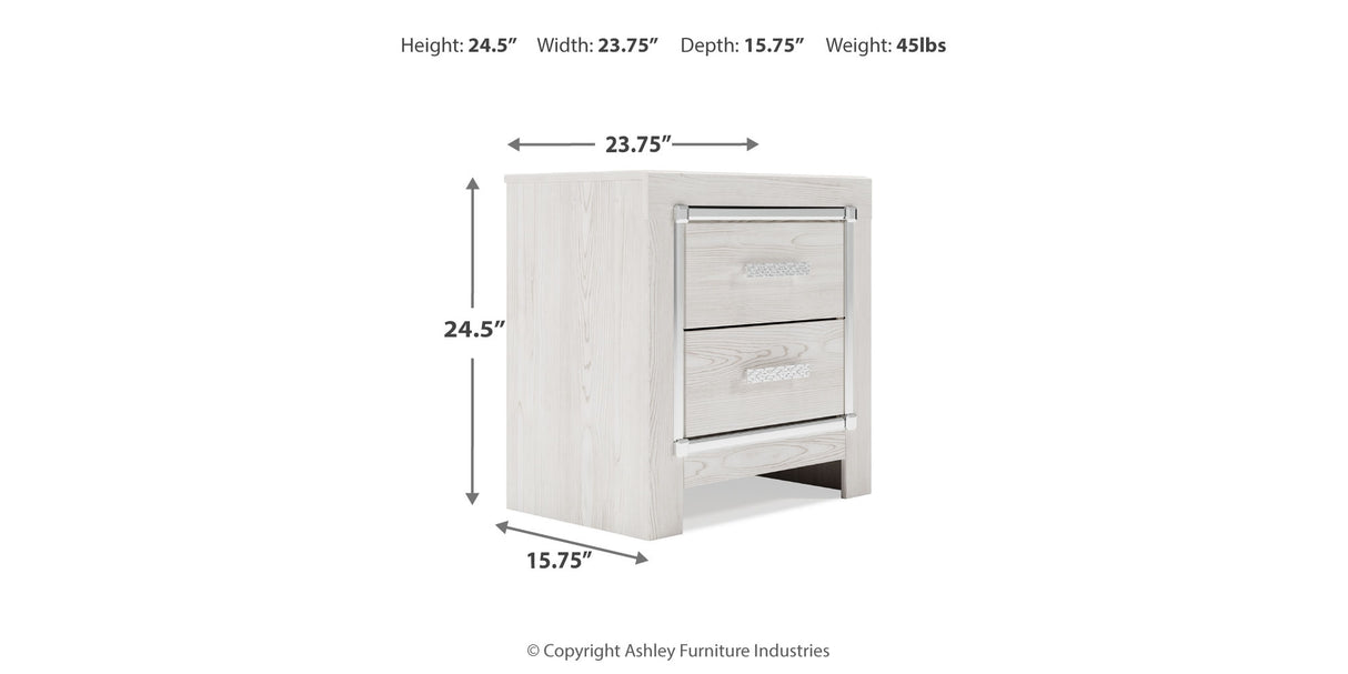 Altyra Twin Upholstered Panel Bed and 2 Nightstands from Ashley - Luna Furniture