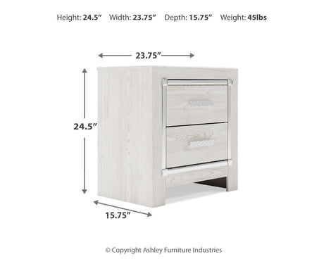 Altyra White Queen Storage Bed, Dresser, Mirror, Chest and Nightstand from Ashley Furniture - Luna Furniture