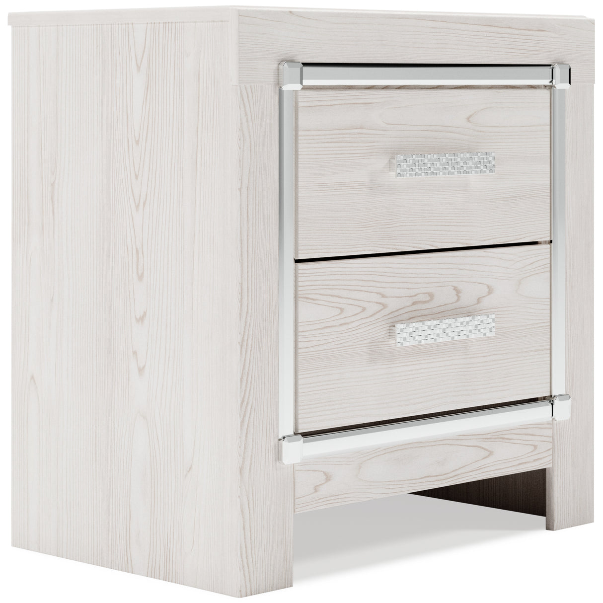 Altyra King Bookcase Headboard Bed with Mirrored Dresser, Chest and Nightstand in White from Ashley - Luna Furniture