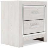 Altyra Queen Bookcase Headboard Bed with Mirrored Dresser and 2 Nightstands in White from Ashley Furniture - Luna Furniture