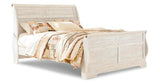 Willowton Whitewash King Sleigh Bed, Dresser,Chest and Nightstand from Ashley - Luna Furniture