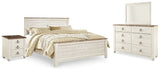 Willowton Whitewash Panel Bedroom Set from Ashley Furniture - Luna Furniture