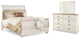 Willowton Whitewash Sleigh Bedroom Set from Ashley - Luna Furniture