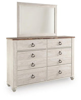 Willowton Twin Panel Bed, Dresser and Mirror from Ashley - Luna Furniture