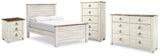 Willowton Whitewash Full Panel Bed, Dresser, Chest and Nightstand from Ashley Furniture - Luna Furniture