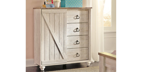 Willowton Whitewash Dressing Chest from Ashley - Luna Furniture