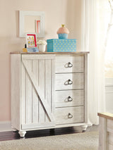 Willowton Whitewash Dressing Chest from Ashley - Luna Furniture