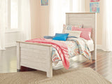 Willowton Whitewash Twin Panel Bed