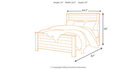 Porter Rustic Brown California King Panel Bed from Ashley - Luna Furniture