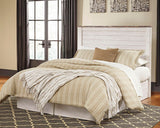 Willowton Queen/Full Panel Headboard Bed with Dresser in Whitewash from Ashley Furniture - Luna Furniture