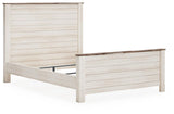 Willowton Whitewash Queen Panel Bed from Ashley - Luna Furniture