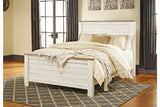 Willowton Whitewash Queen Panel Bed from Ashley - Luna Furniture