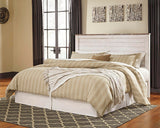 Willowton King/California King Panel Headboard Bed with Dresser in Whitewash from Ashley - Luna Furniture