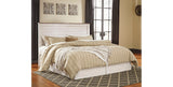 Willowton King/California King Panel Headboard Bed with Dresser in Whitewash from Ashley - Luna Furniture