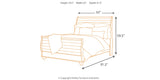 Willowton Whitewash Queen Sleigh Bed from Ashley Furniture - Luna Furniture