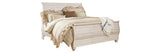 Willowton King Sleigh Bed with Dresser in Whitewash from Ashley Furniture - Luna Furniture