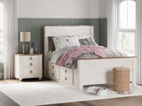 Willowton Whitewash Full Storage Platform Bed with 2 Drawers from Ashley Furniture - Luna Furniture