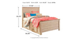 Willowton Full Panel Bed with Storage with Mirrored Dresser in Whitewash from Ashley - Luna Furniture