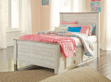 Willowton Whitewash Full Storage Platform Bed with 2 Drawers