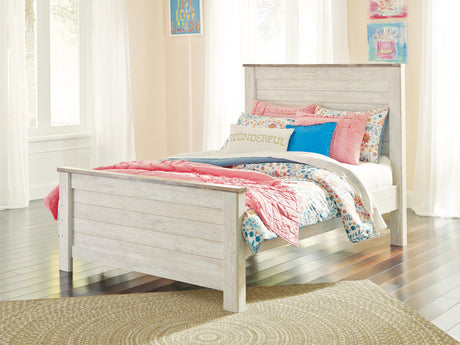 Willowton Whitewash Full Panel Bed from Ashley - Luna Furniture