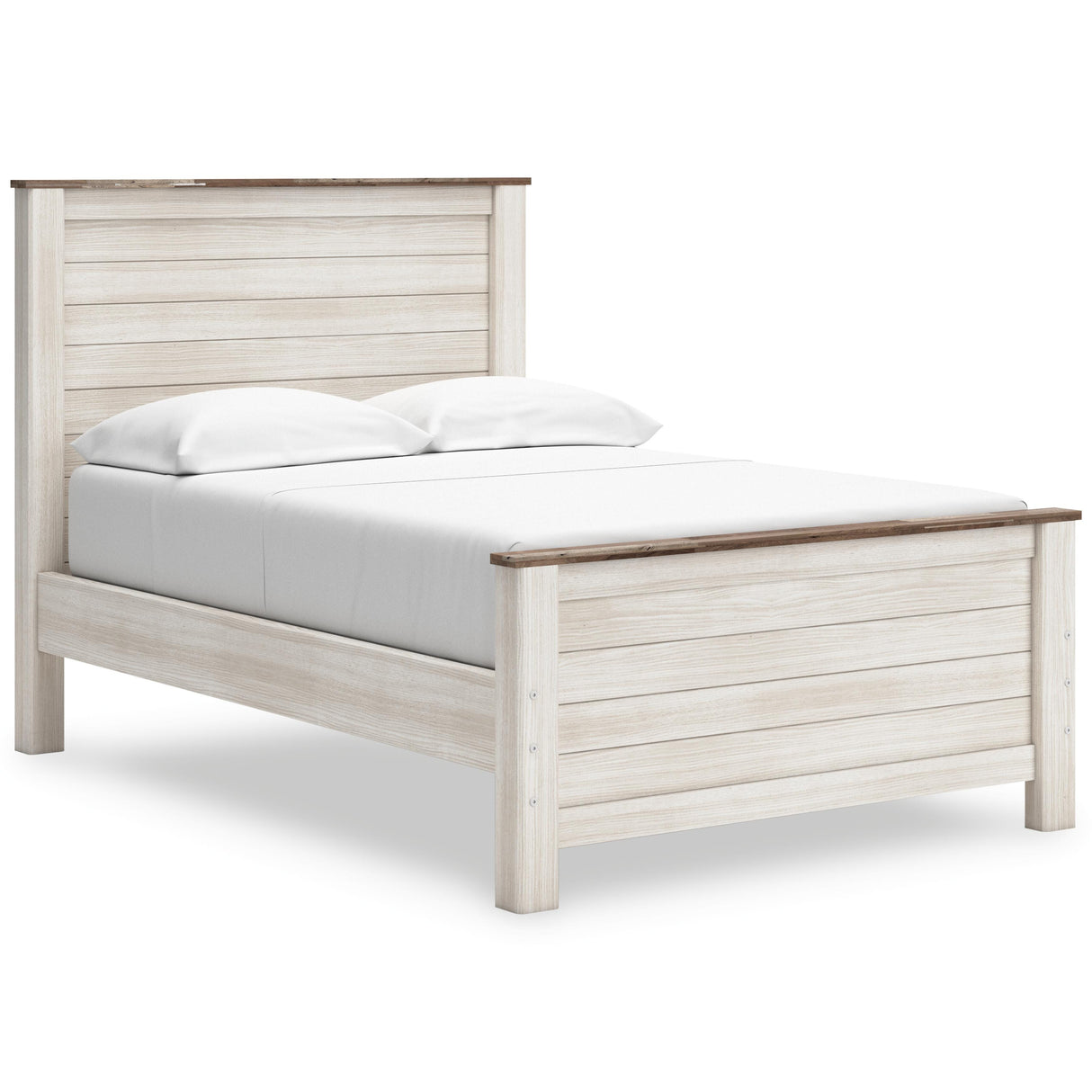 Willowton Whitewash Full Panel Bed from Ashley - Luna Furniture