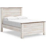 Willowton Whitewash Full Panel Bed from Ashley - Luna Furniture