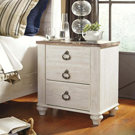 Willowton Two-tone Nightstand from Ashley - Luna Furniture