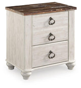 Willowton King Sleigh Bed and 2 Nightstands from Ashley - Luna Furniture
