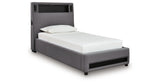 Verishaw Gray Twin Upholstered Bed from Ashley - Luna Furniture