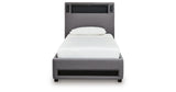 Verishaw Gray Twin Upholstered Bed from Ashley - Luna Furniture