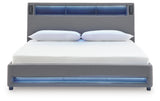 Verishaw Gray King Upholstered Bed from Ashley - Luna Furniture